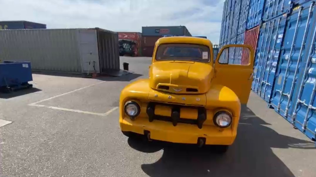 Yellow vintage car