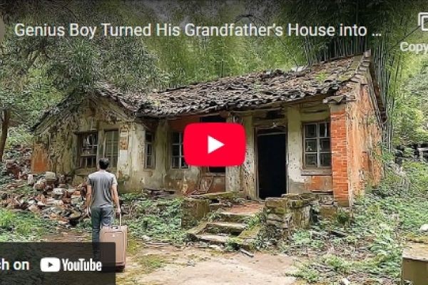 Genius Boy Turned His Grandfather’s House into a Beautiful Dream Paradise for His Wife and Children